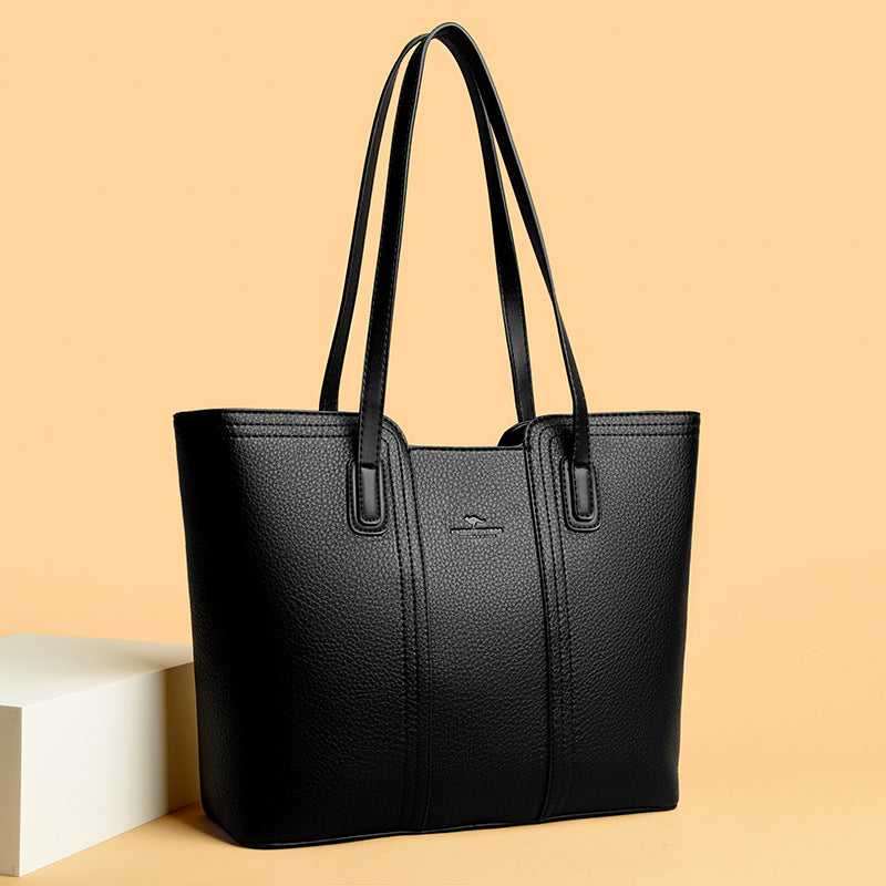 Women's One Shoulder Leather Handbag Elegant Business Casual Carry - LAKD London