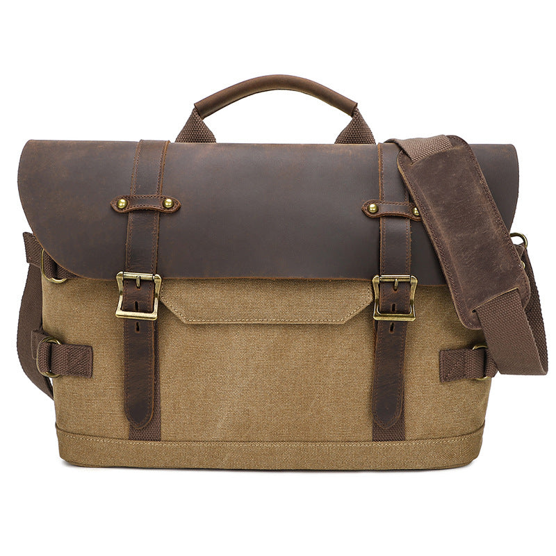 Men's Casual Canvas Messenger Shoulder Bag Waterproof Street Style - LAKD London