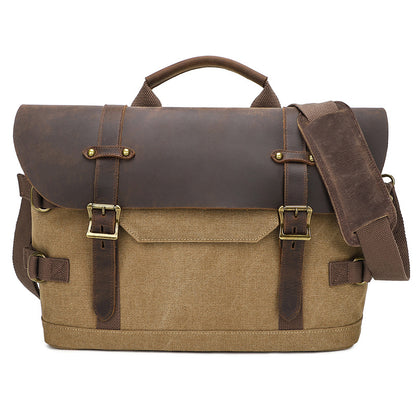 Men's Casual Canvas Messenger Shoulder Bag Waterproof Street Style - LAKD London