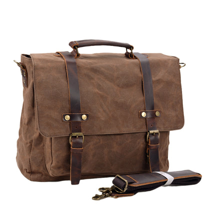 Men's Business Travel Crossbody Bag Canvas Document Shoulder Carry - LAKD London