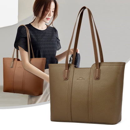 Women's One Shoulder Leather Handbag Elegant Business Casual Carry - LAKD London