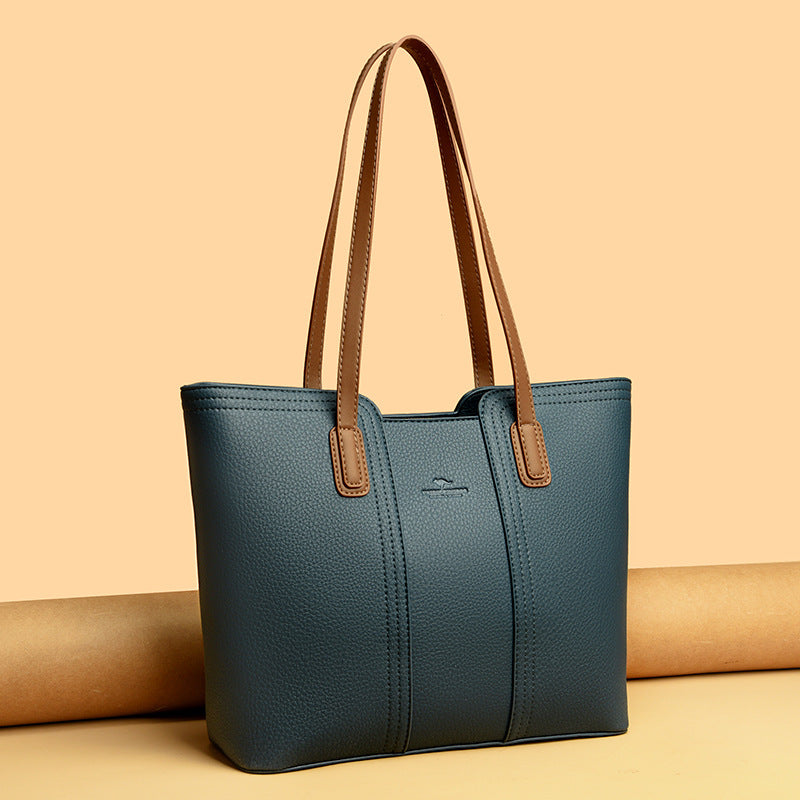 Women's One Shoulder Leather Handbag Elegant Business Casual Carry - LAKD London