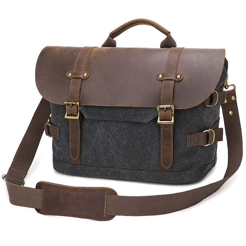 Men's Casual Canvas Messenger Shoulder Bag Waterproof Street Style - LAKD London