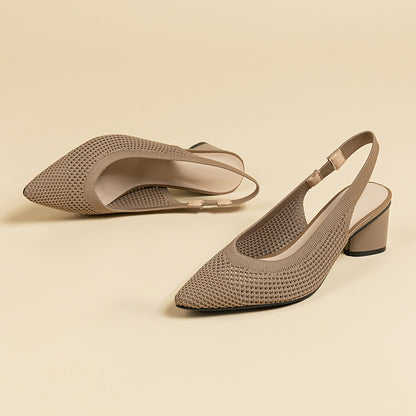 Women's Summer Hollow Knit Lightweight & Comfortable Elastic Sandals
