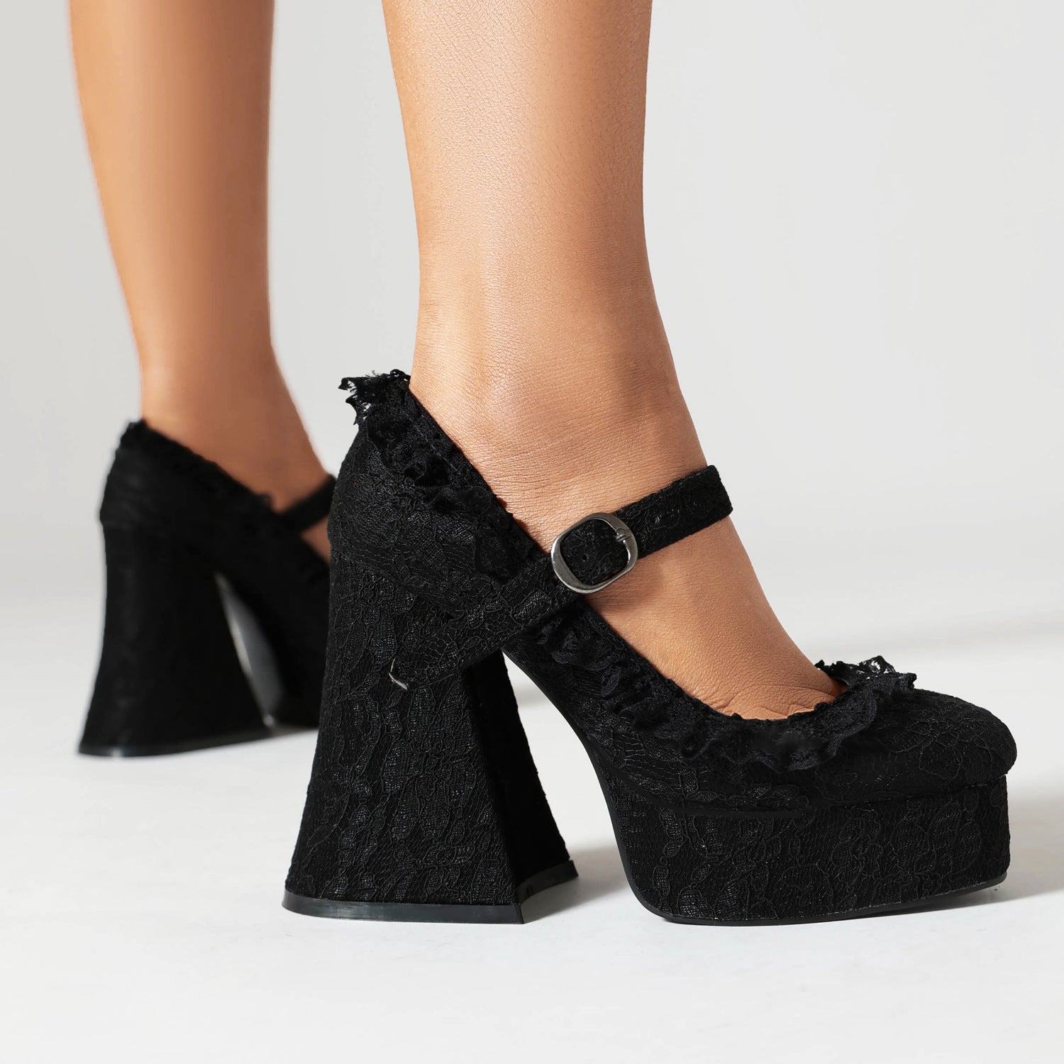 Women's Luxury Buckle Platform High Heel Evening Shoes - LAKD London