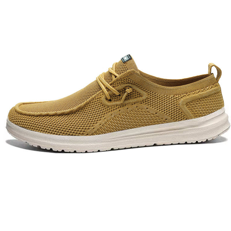 Men's Casual Canvas Mesh Sneakers Lightweight Flat Trainers - LAKD London