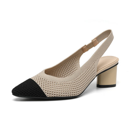Women's Summer Hollow Knit Lightweight & Comfortable Elastic Sandals