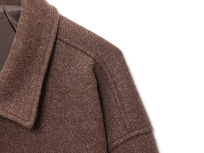 Women's Lapel Woolen Textured Casual Versatile Streetwear Jacket