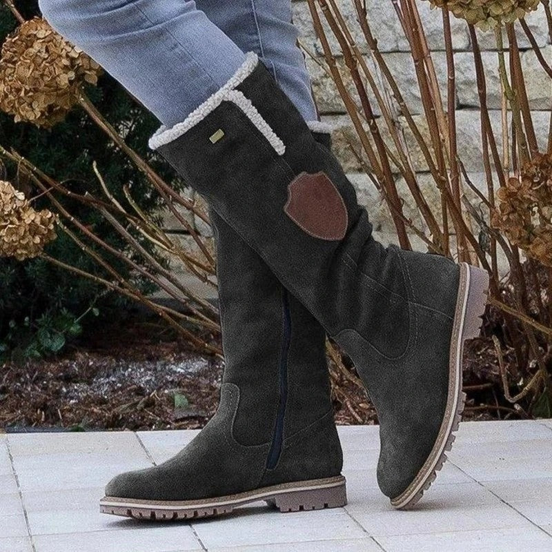 Women's Luxury Western Cowboy Boots With Leather Belt Buckle Detail - LAKD London