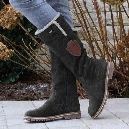 Women's Luxury Western Cowboy Boots With Leather Belt Buckle Detail - LAKD London