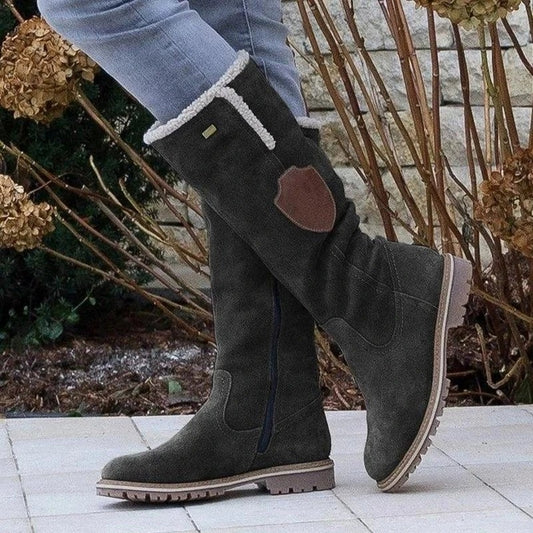 Women's Luxury Western Cowboy Boots With Leather Belt Buckle Detail - LAKD London