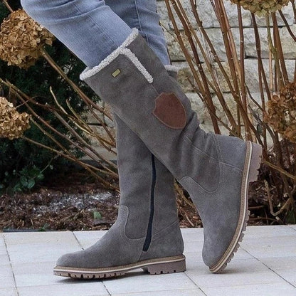 Women's Luxury Western Cowboy Boots With Leather Belt Buckle Detail - LAKD London