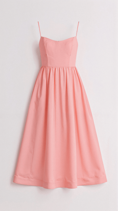 Women's Strappy A Line Midi Dress Ascot Style Summer Occasion