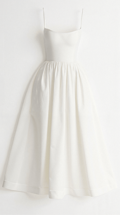 Women's Strappy A Line Midi Dress Ascot Style Summer Occasion