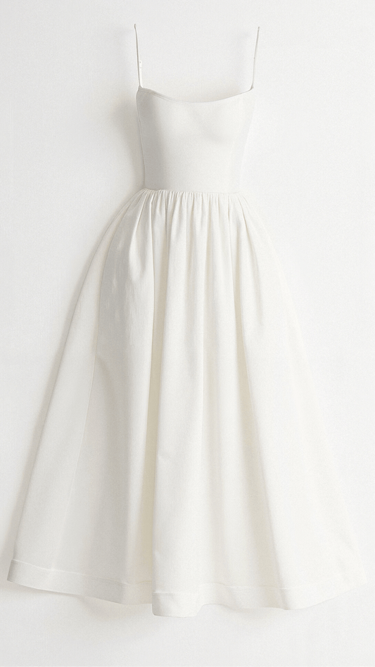 Women's Strappy A Line Midi Dress Ascot Style Summer Occasion