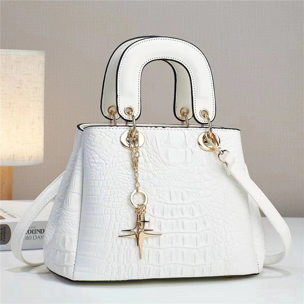 Women's Stylish Glossy Pu Shoulder Messenger Hand Bag