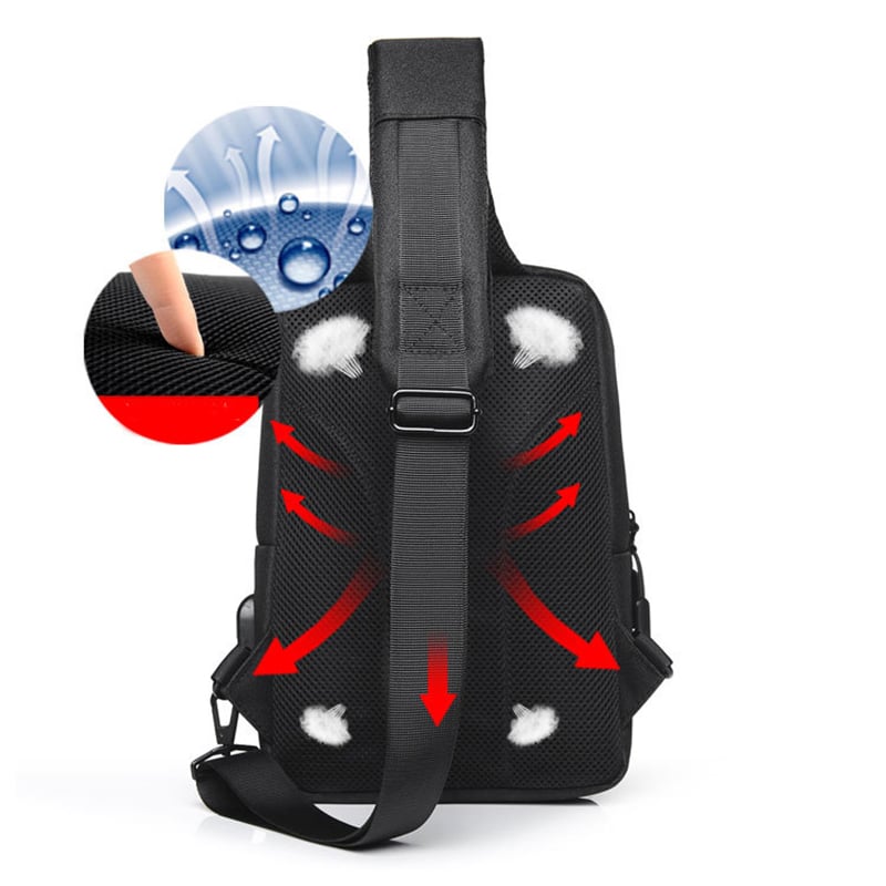 Men's Waterproof Urban Crossbody Sling Backpack Casual Everyday Travel Bag