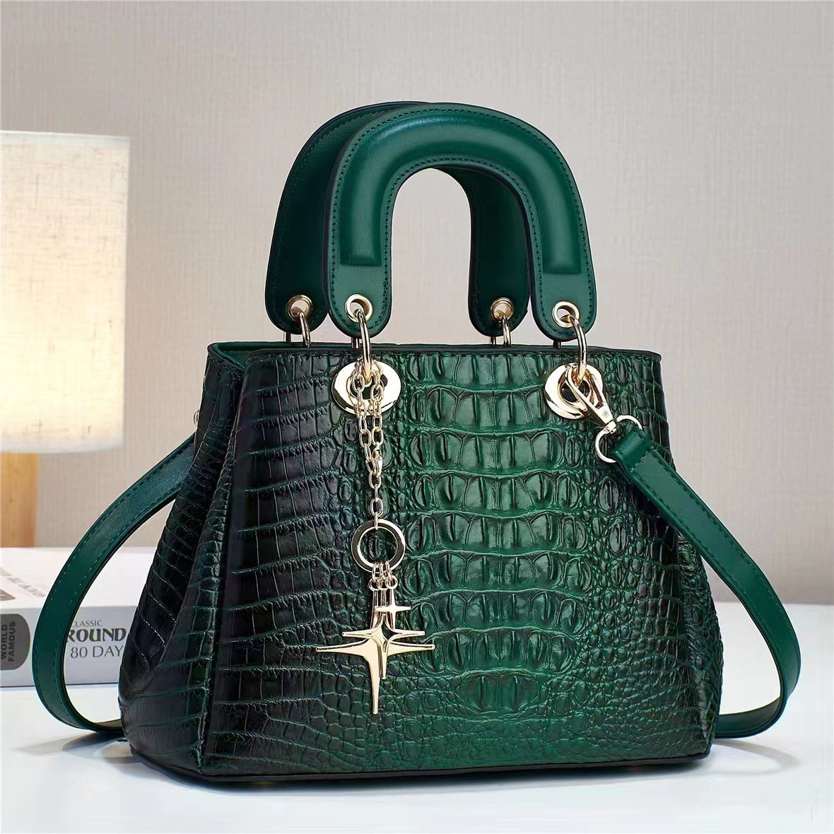 Women's Stylish Glossy Pu Shoulder Messenger Hand Bag