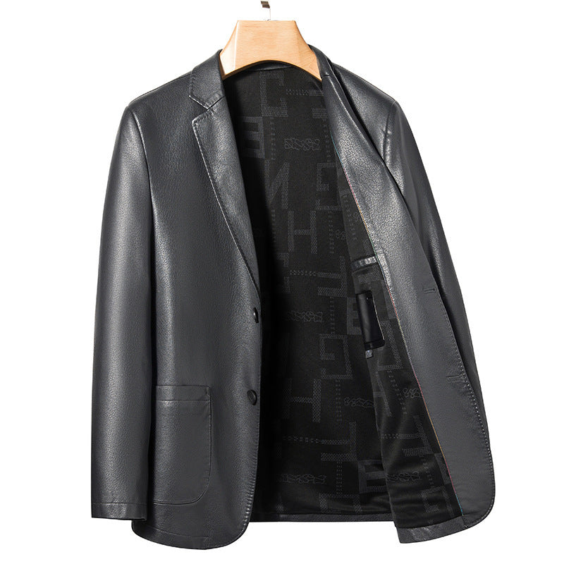Men's Premium Quality Business Casual Leather Slim Fit Coat - LAKD London