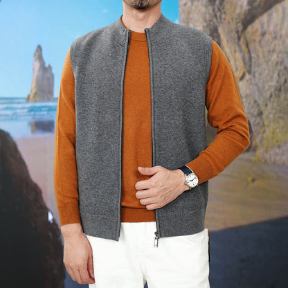 Men's Elegant Casual Knitted Cardigan Vest Warm Loose Fit Style