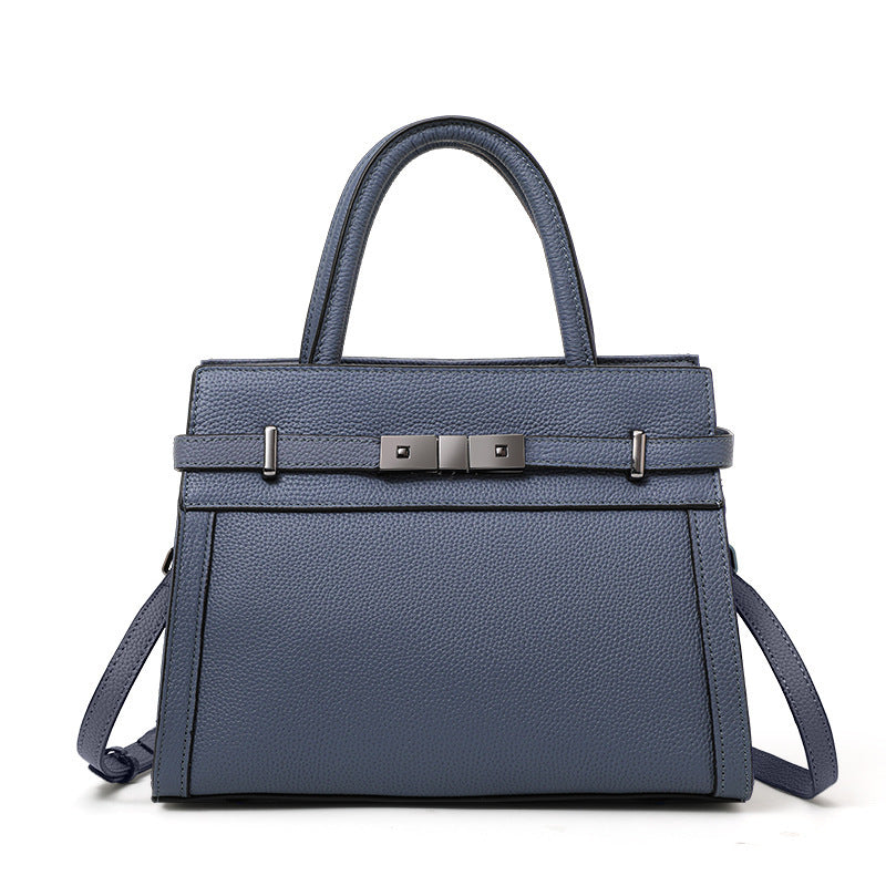 Women's Genuine Leather Luxury Clamshell Crossbody Shoulder Handbag