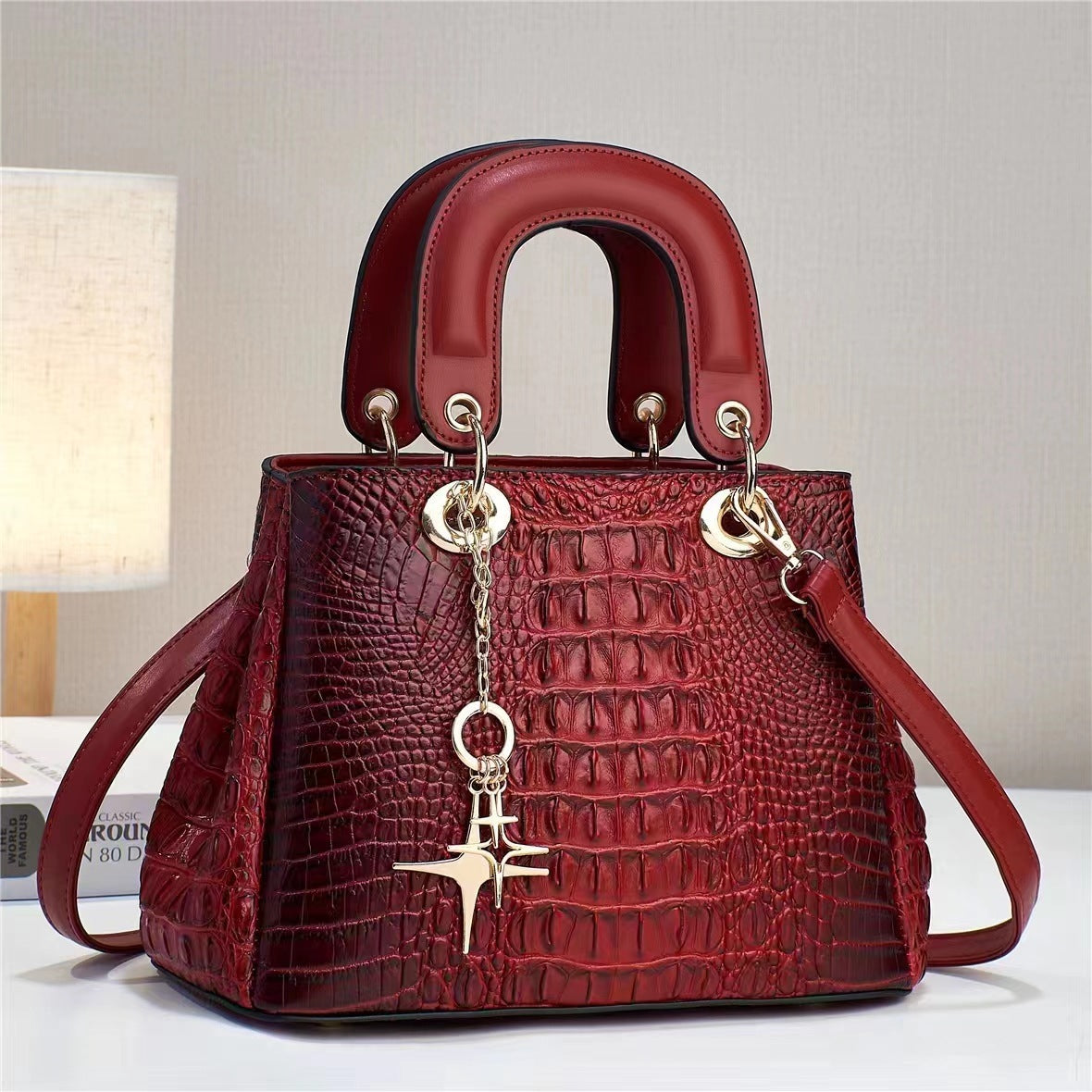 Women's Stylish Glossy Pu Shoulder Messenger Hand Bag