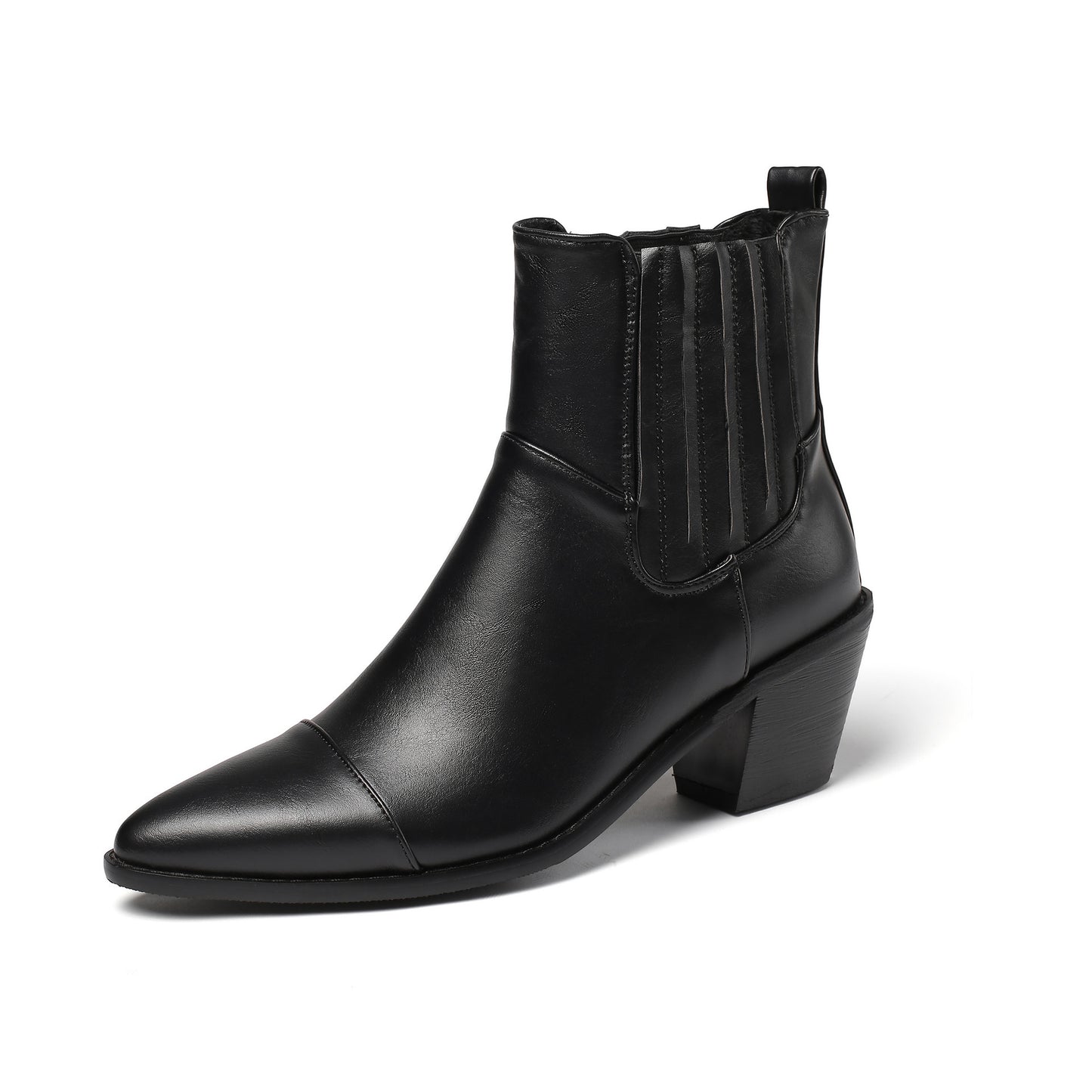 Women's Mid Heel Martin Boots Simple Stylish Solid Color