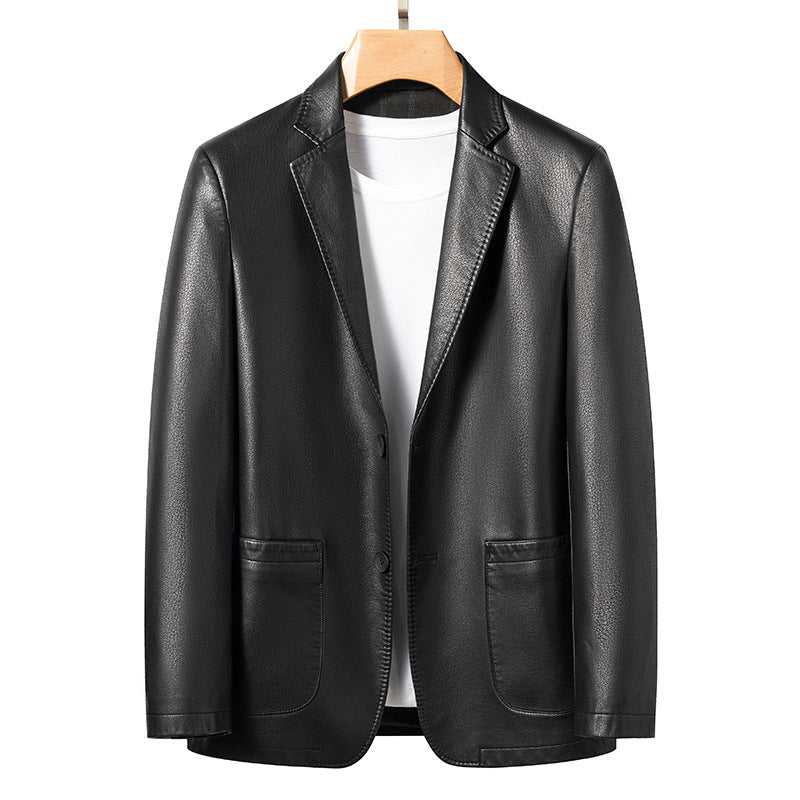 Men's Premium Quality Business Casual Leather Slim Fit Coat - LAKD London