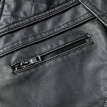 Men's Luxury Vintage Washed Faded Leather Motorbike Jacket - LAKD London
