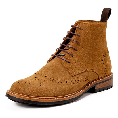 Men's Premium High Top Cowhide Leather Rubber Sole Boots - LAKD London