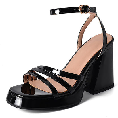 Womens European Style Roman High Heels | Glossy Event Shoes - LAKD London