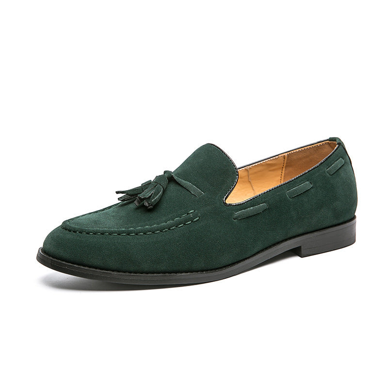 Men’s British Style Leather Tassel Loafers for Casual Elegance