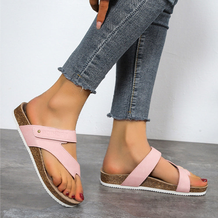 Women's Outdoor Daily Flat Flip Flop Sandals Casual Beach Slippers - LAKD London
