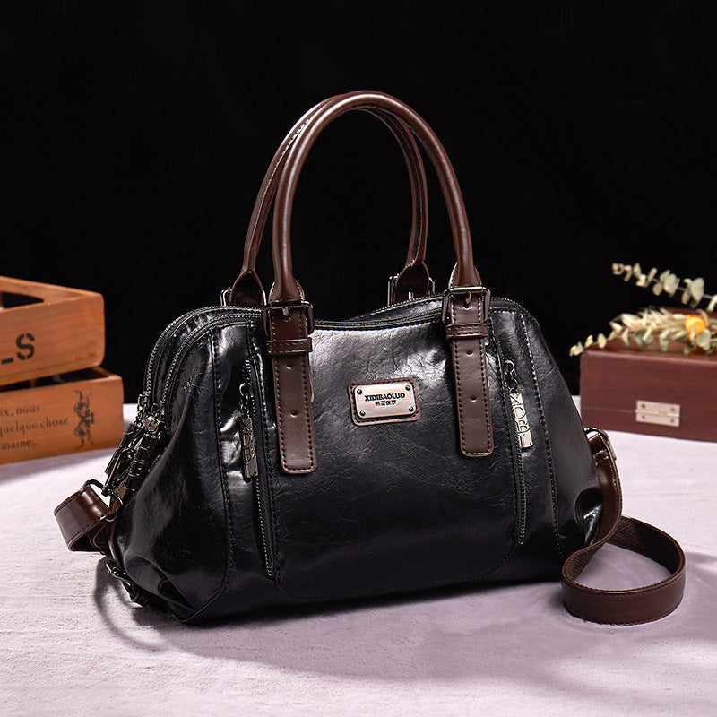 Women's Retro Boston Designer Shoulder Bag Classic Vintage Style - LAKD London