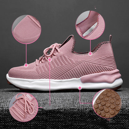 Women's Breathable Mesh Lace Up Casual Running Shoes