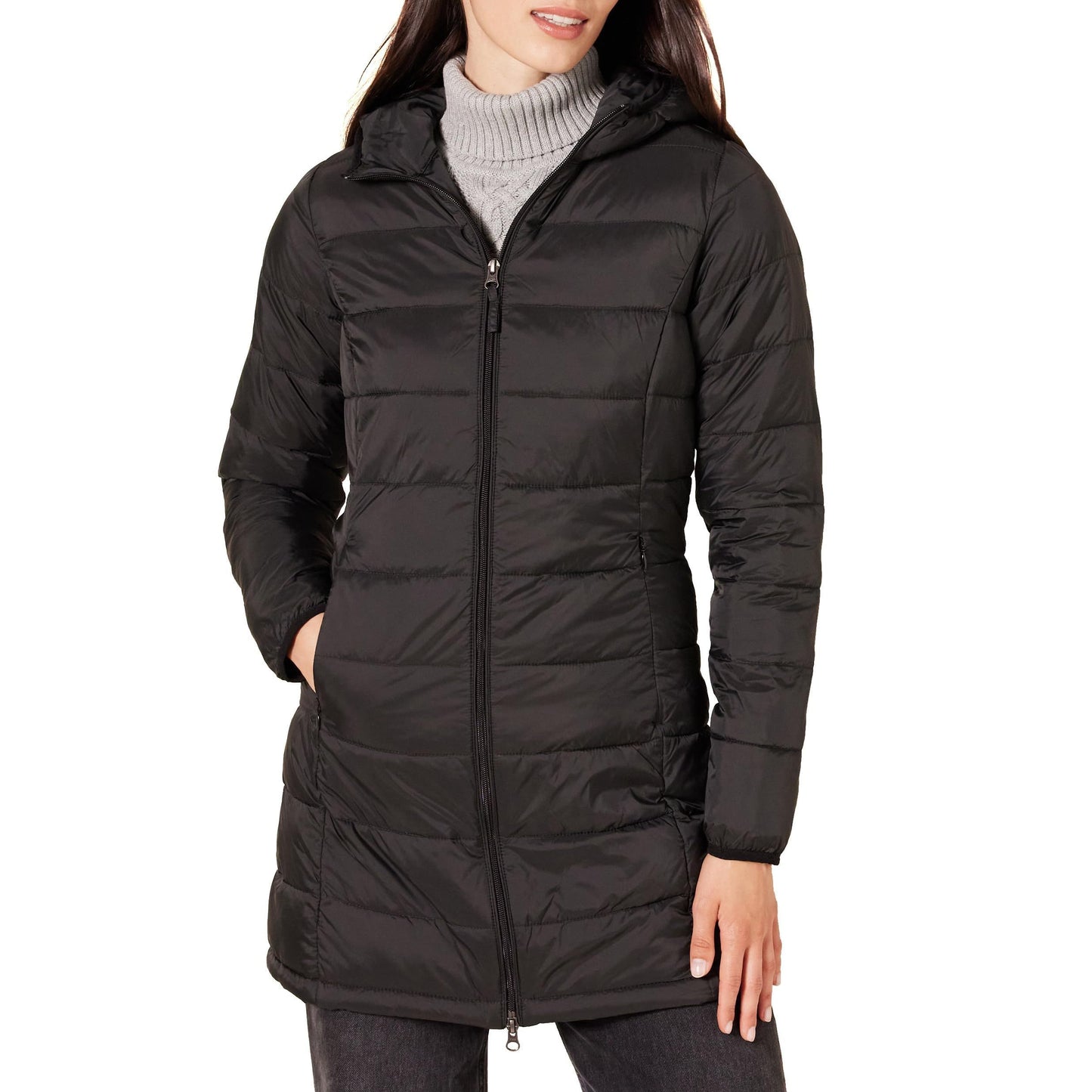 Women’s Lightweight Water-Resistant Packable Hooded Puffer Coat