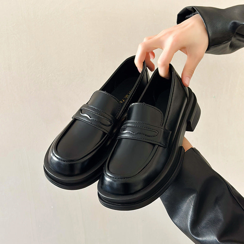 Women's One Pedal Metal Buckle Soft Thin Loafer Shoes