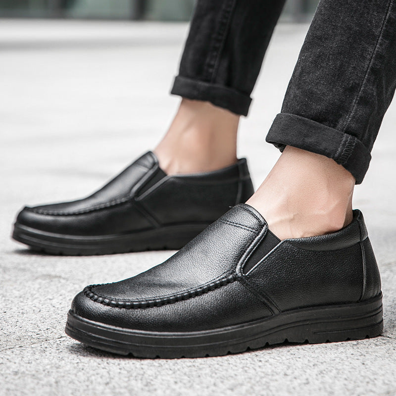 Men's Stylish Lightweight Leather Shoes for Business and Casual Wear