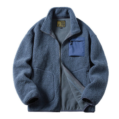 Men's Premium Plus Size Velvet Denim Casual Fur Jacket - LAKD London