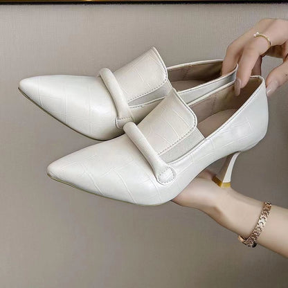 Women's Soft Leather Pointed Stiletto Comfortable For Summer Heels