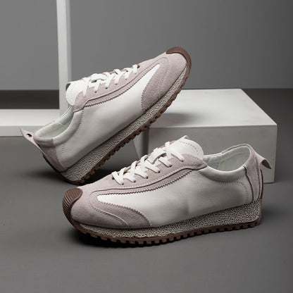 Men's Retro Leather Sneakers Casual Comfortable Stylish Everyday Shoes