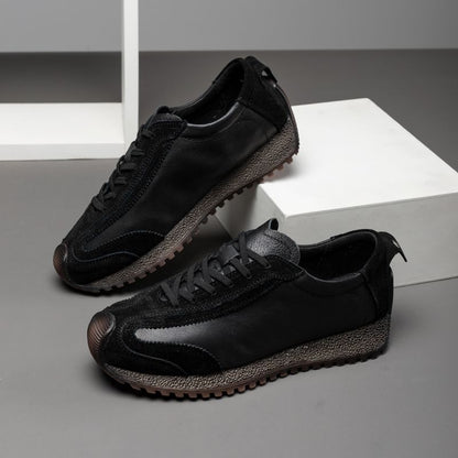 Men's Retro Leather Sneakers Casual Comfortable Stylish Everyday Shoes