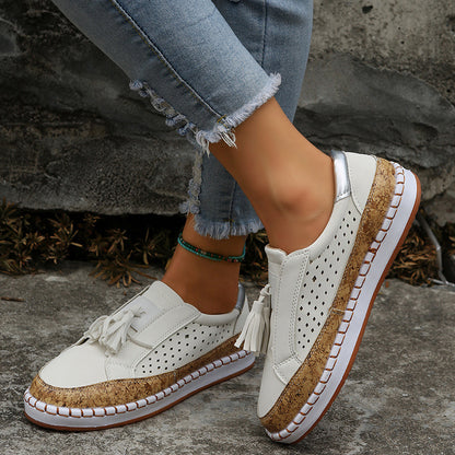 Women's Casual Tassel Loafers Comfortable Slip On Flat Shoes