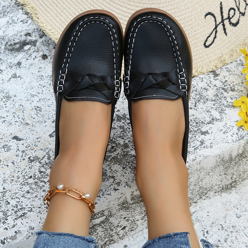 Women's Casual Weave Design Soft Flat Spring Summer Shoes