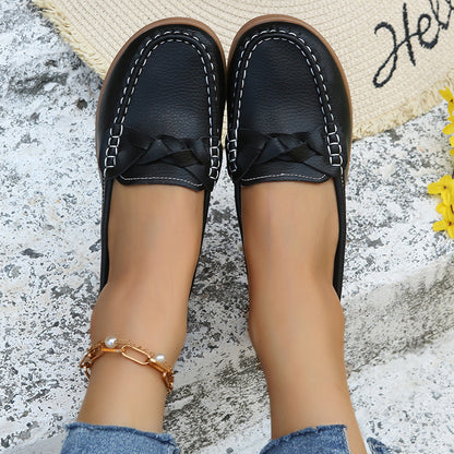 Women's Casual Weave Design Soft Flat Spring Summer Shoes