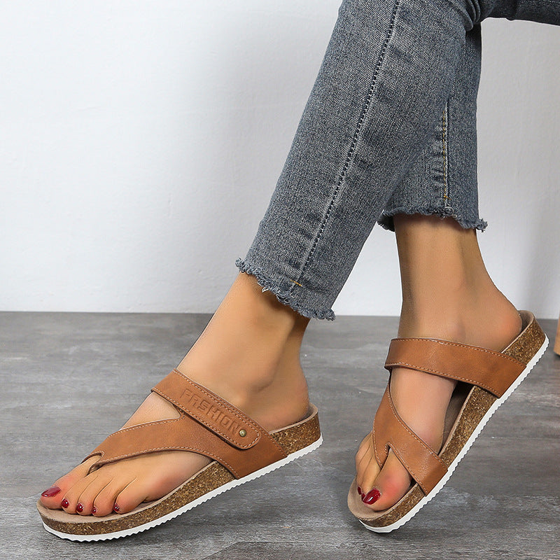 Women's Outdoor Daily Flat Flip Flop Sandals Casual Beach Slippers - LAKD London