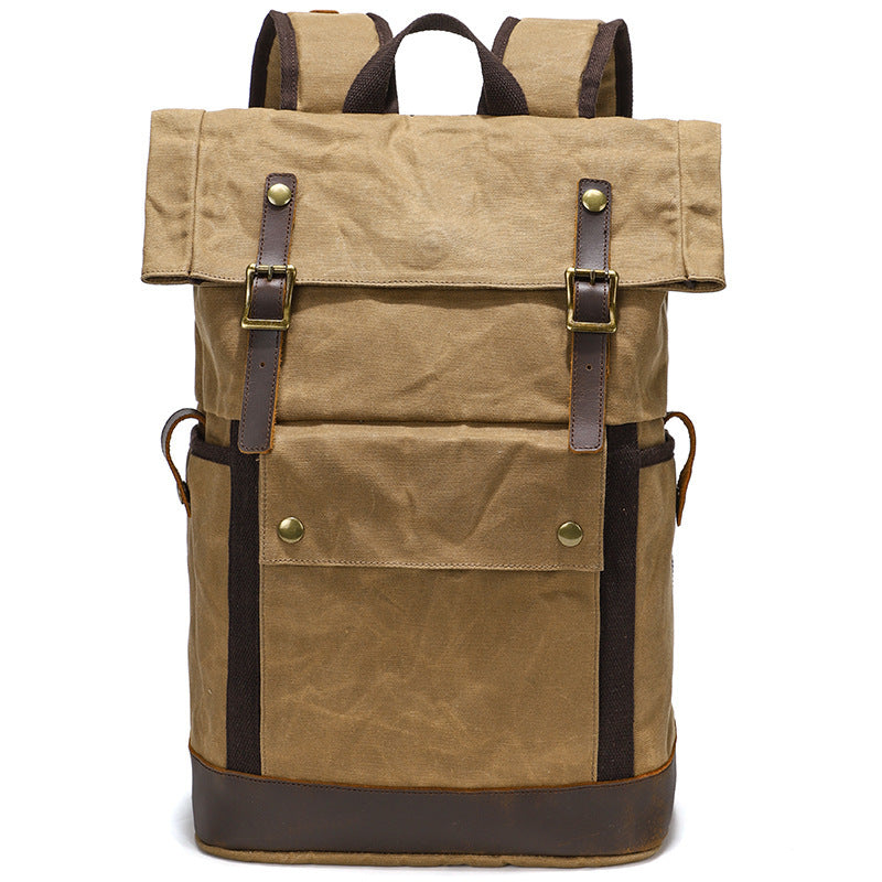 Men's Multifunctional Waterproof Leather Backpack Outdoor Travel Large Capacity - LAKD London