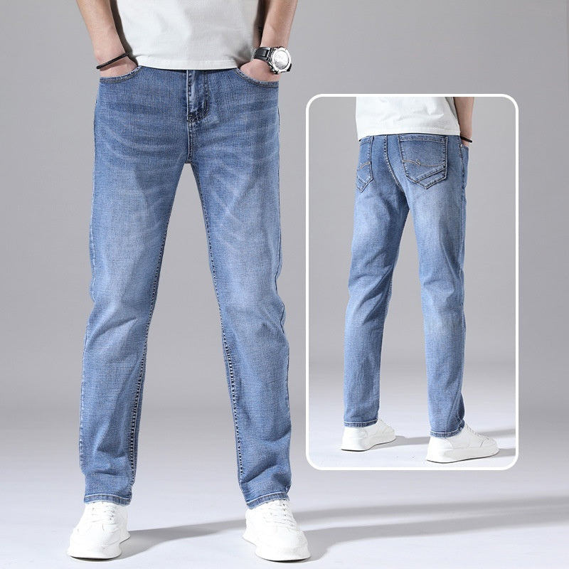 Men's Retro Straight Loose Jeans Casual Korean Style Summer Wear - LAKD London