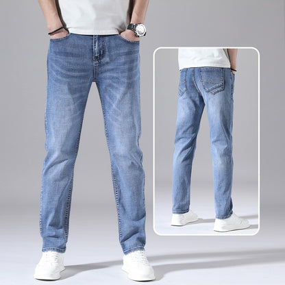 Men's Retro Straight Loose Jeans Casual Korean Style Summer Wear - LAKD London