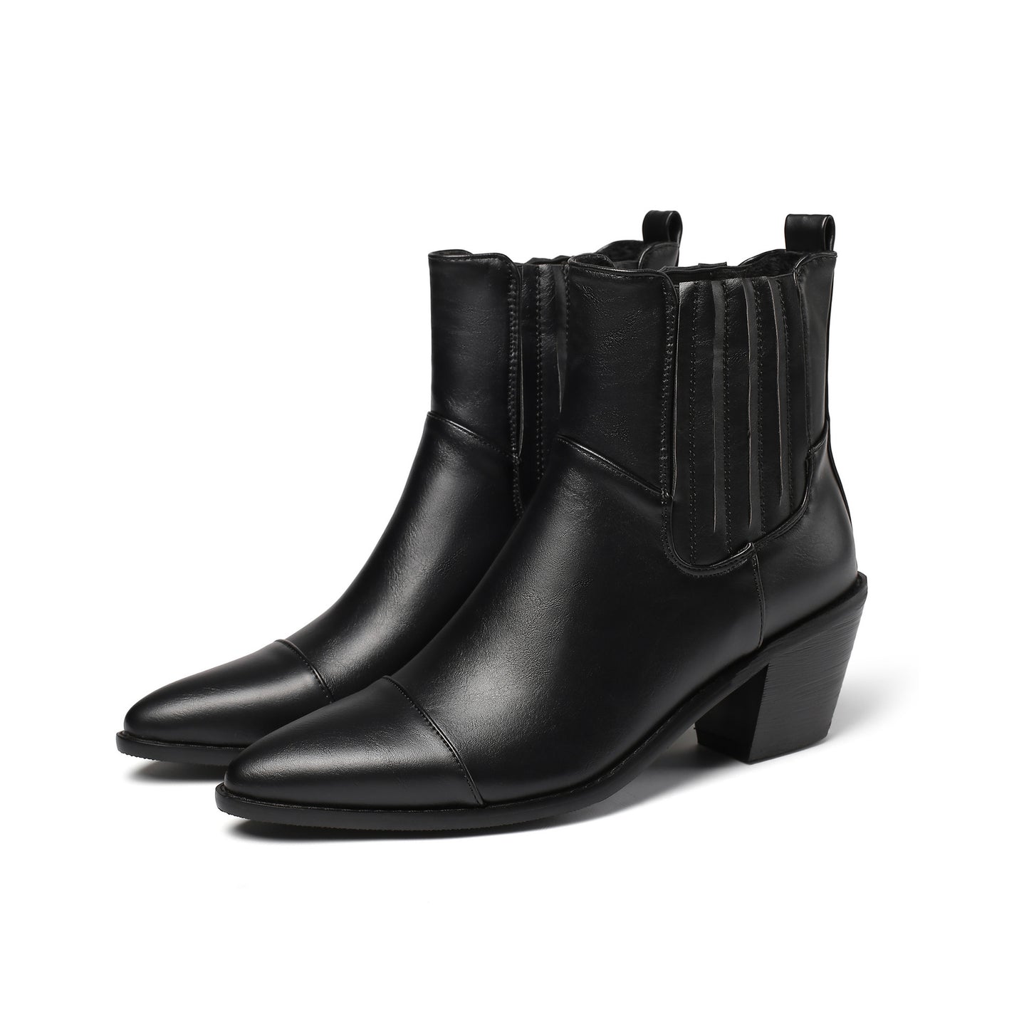 Women's Mid Heel Martin Boots Simple Stylish Solid Color